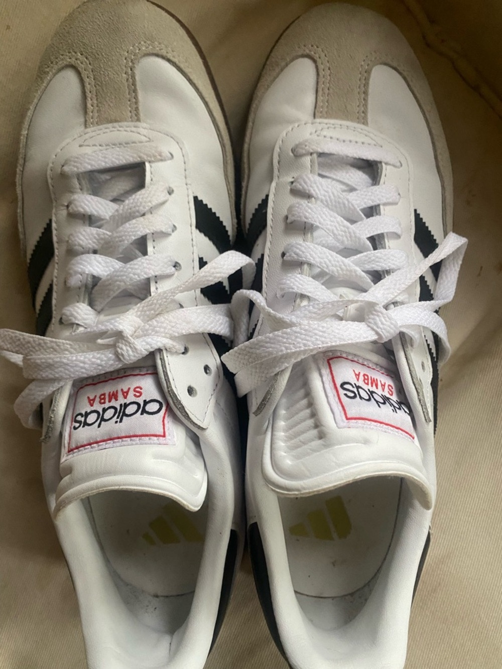 adidas Samba Men’s Sneakers in White, Black & Tan